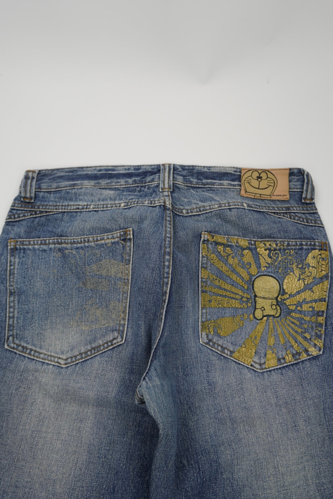 doraemon jeans straight Pants