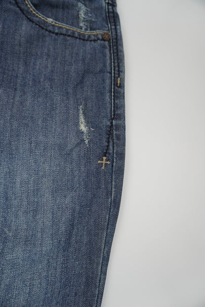 Indigo star flared Pants