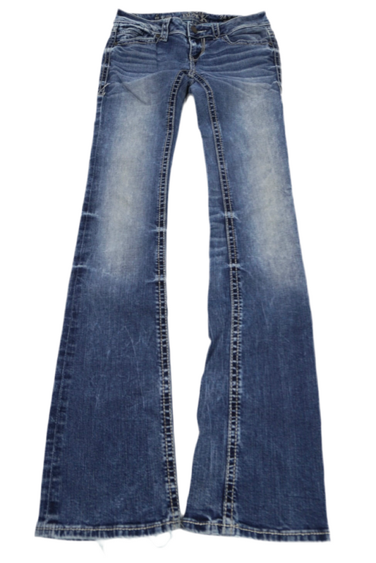 Buckle black bootcut pants