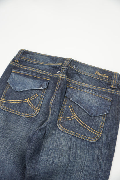 blue spice flared pants