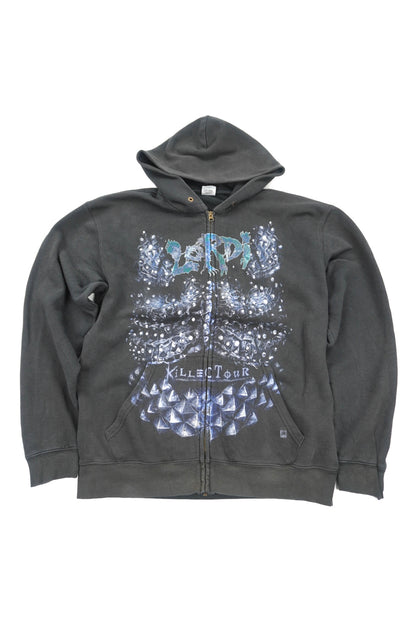 fruit of the loom printed zip hoodie