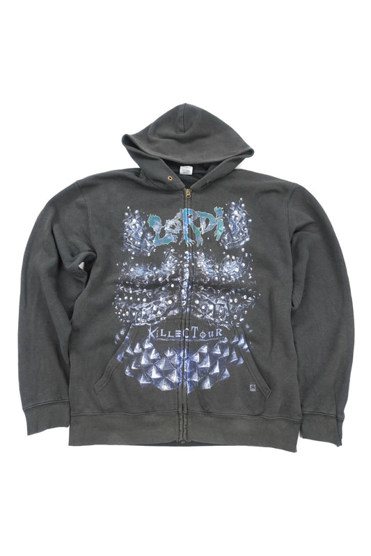 fruit of the loom printed zip hoodie