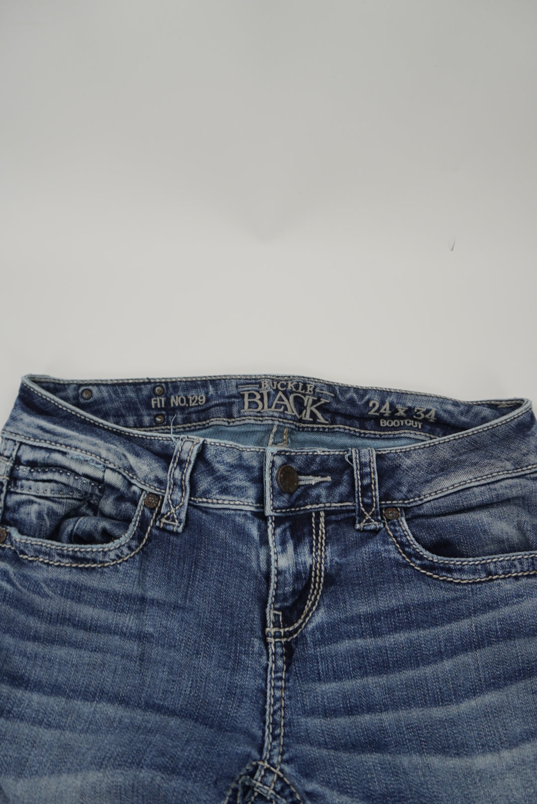 Buckle black bootcut pants