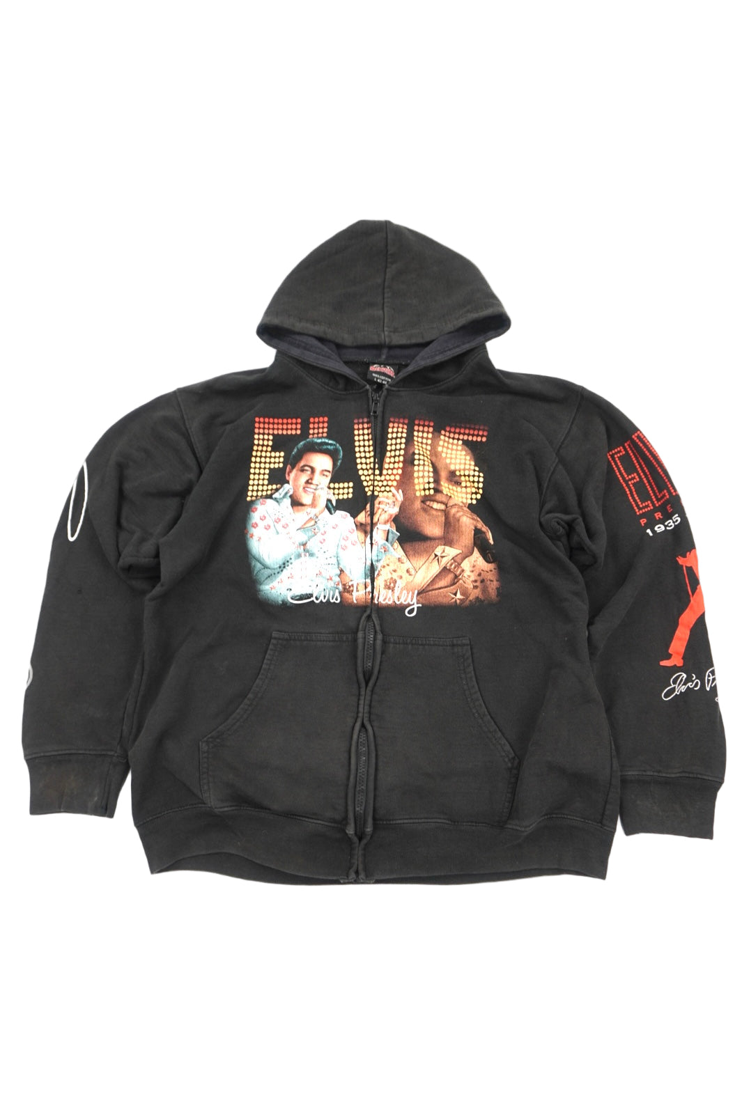 elvis presley graphic zip hoodie
