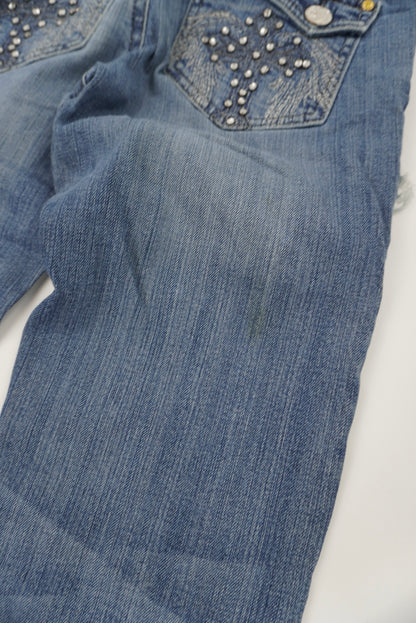 rock 47 wrangler ultra low rise flared pants