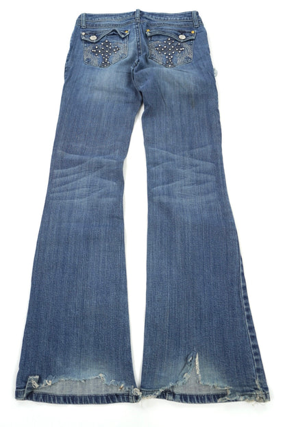 rock 47 wrangler ultra low rise flared pants