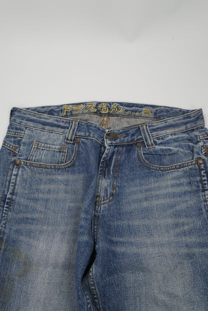 doraemon jeans straight Pants