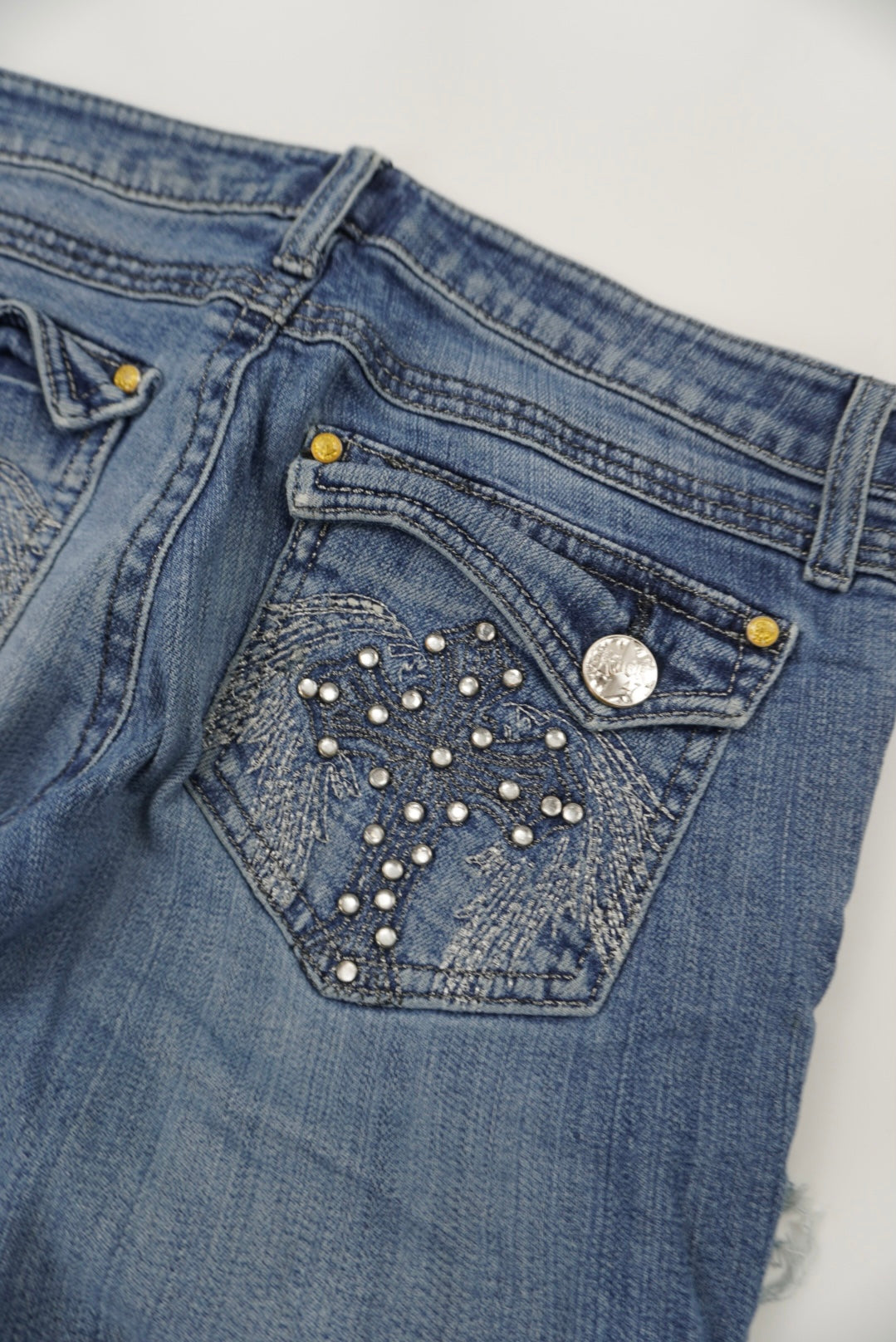 rock 47 wrangler ultra low rise flared pants