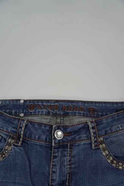 live hard flared pants