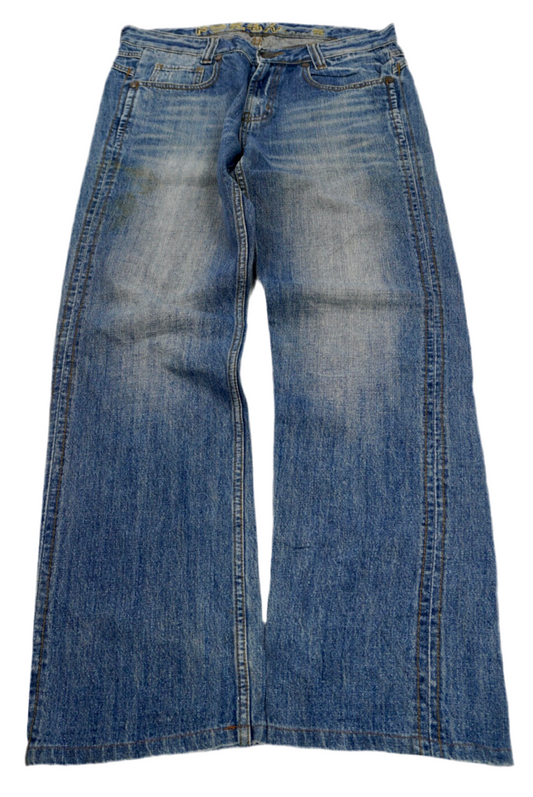 doraemon jeans straight Pants