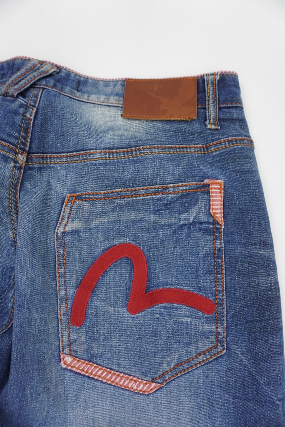Evisu fitted straight Pants