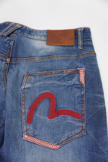 Evisu fitted straight Pants