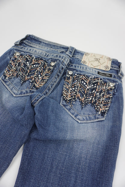 Miss Me reworked flared pants