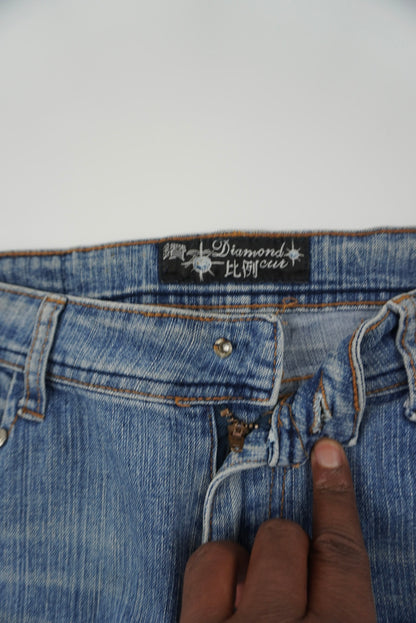 diamond cut flared pants