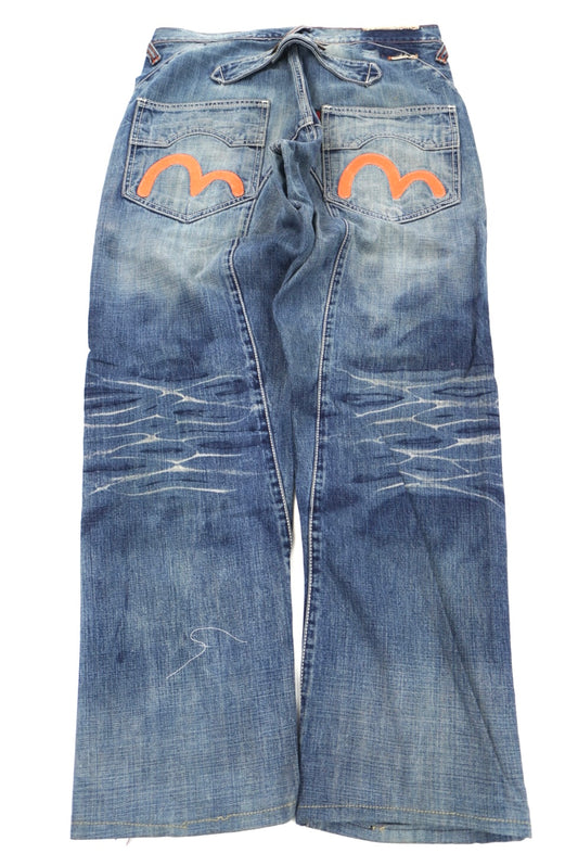 evisu straight pants