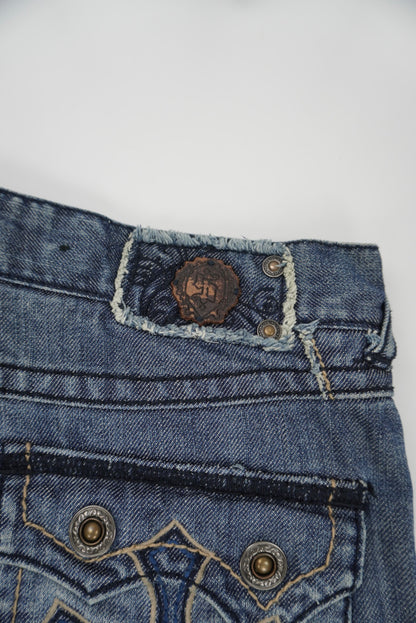 Indigo star flared Pants