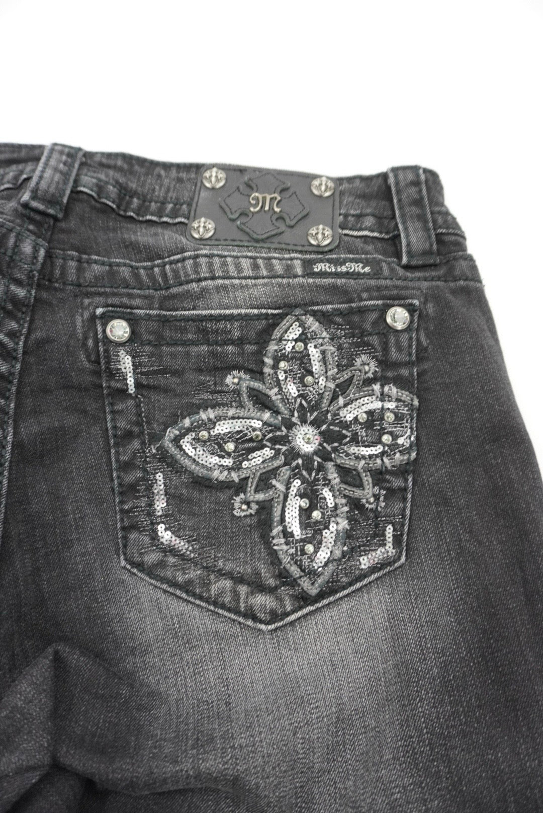 Miss Me reworked flared pants