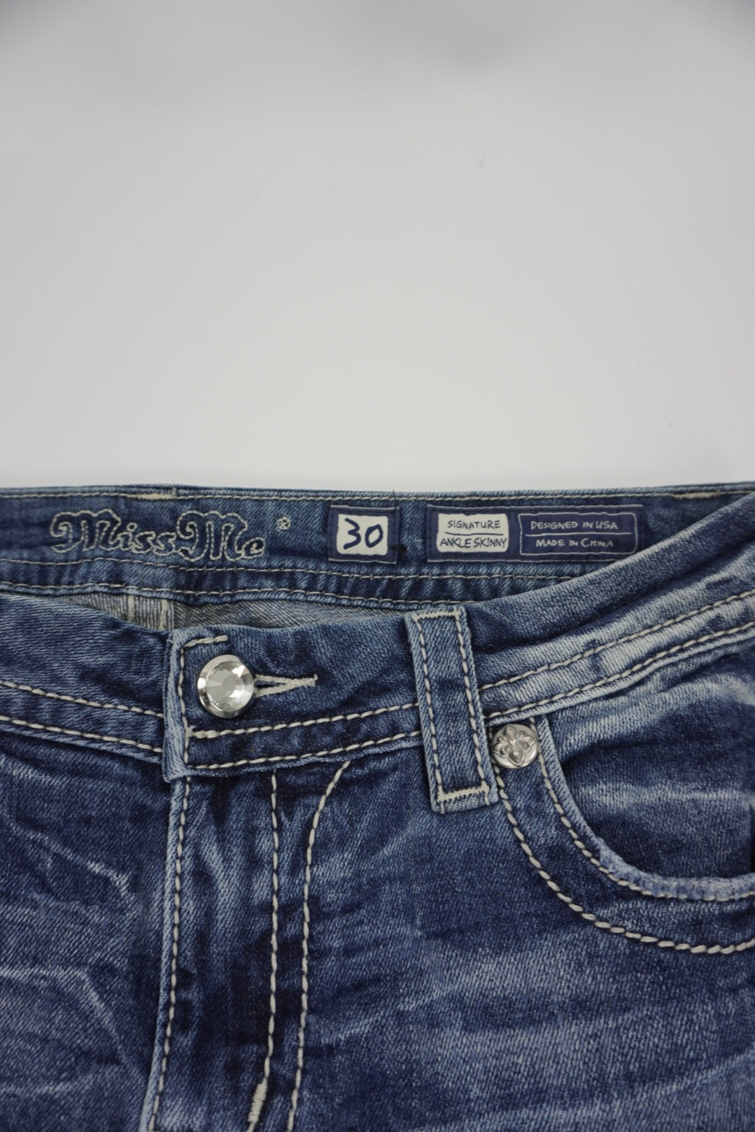 Miss Me reworked flared pants