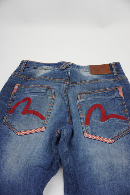 Evisu fitted straight Pants