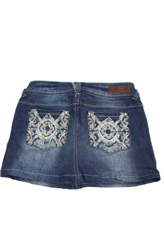 Wallflower embroidery Mini Skirt