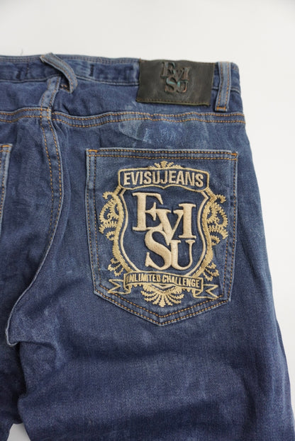 Evisu slim straight pants