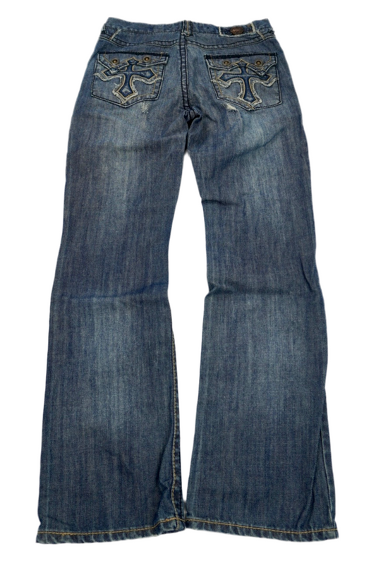 Indigo star flared Pants