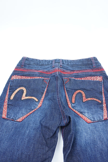 evisu straight pants