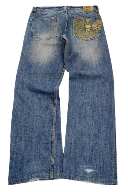 doraemon jeans straight Pants