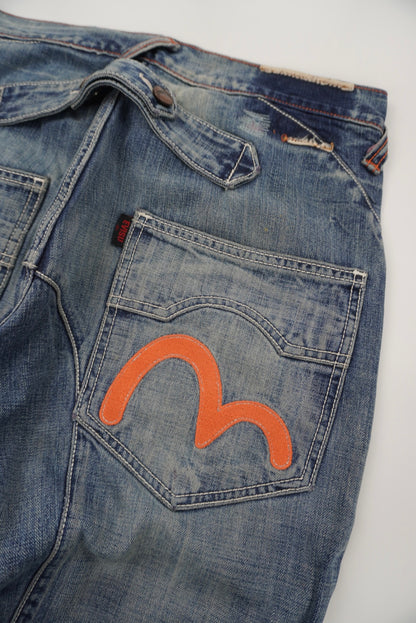 evisu straight pants