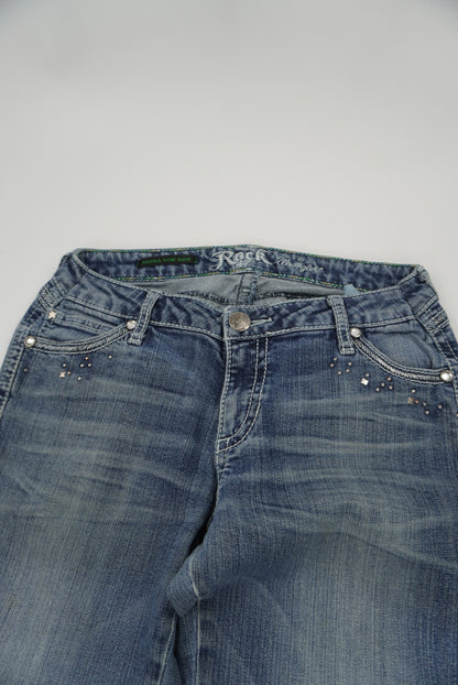 rock 47 wrangler ultra low rise flared pants