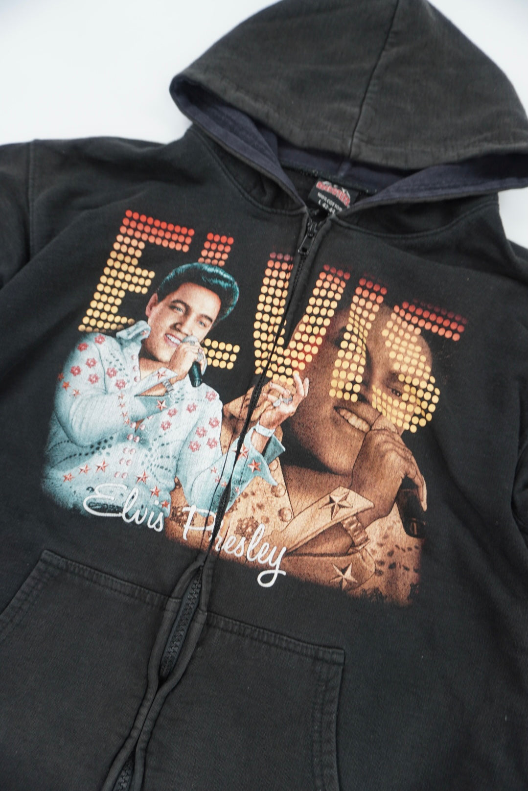 elvis presley graphic zip hoodie