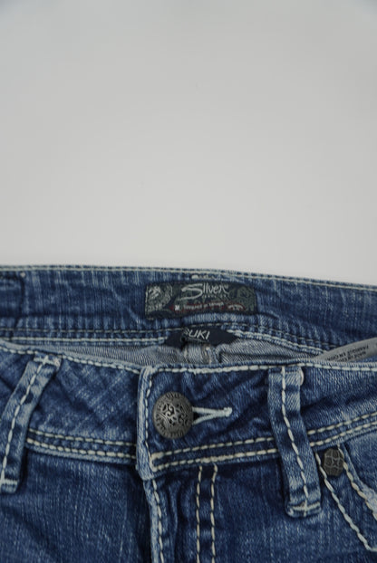 silver jeans suki flared pants