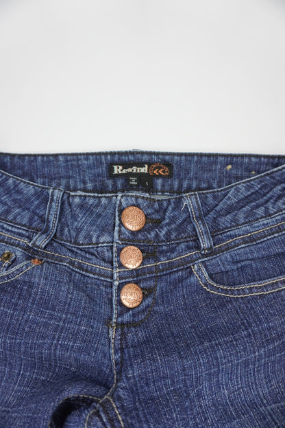 Rewind flared blue jeans
