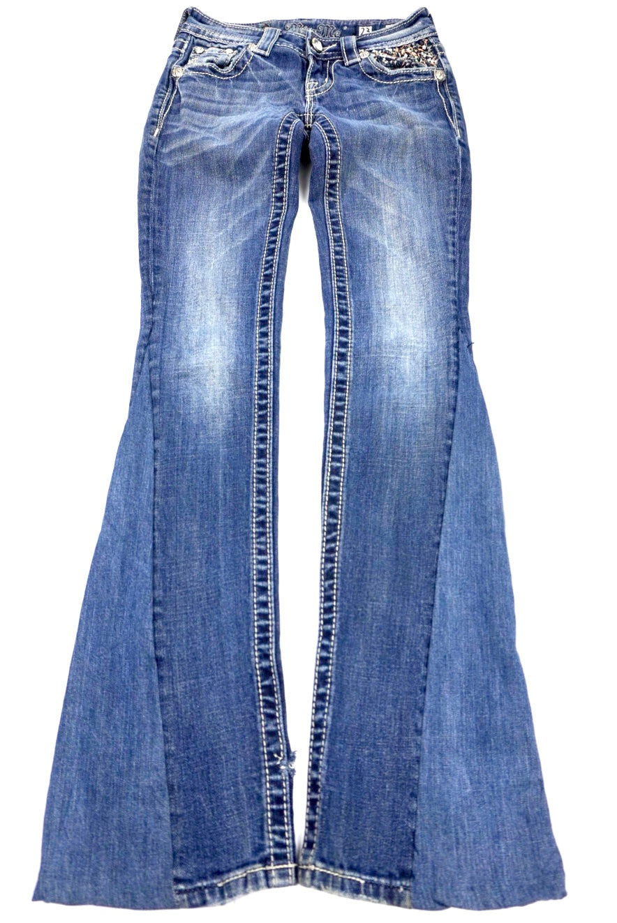 Miss Me reworked flared pants