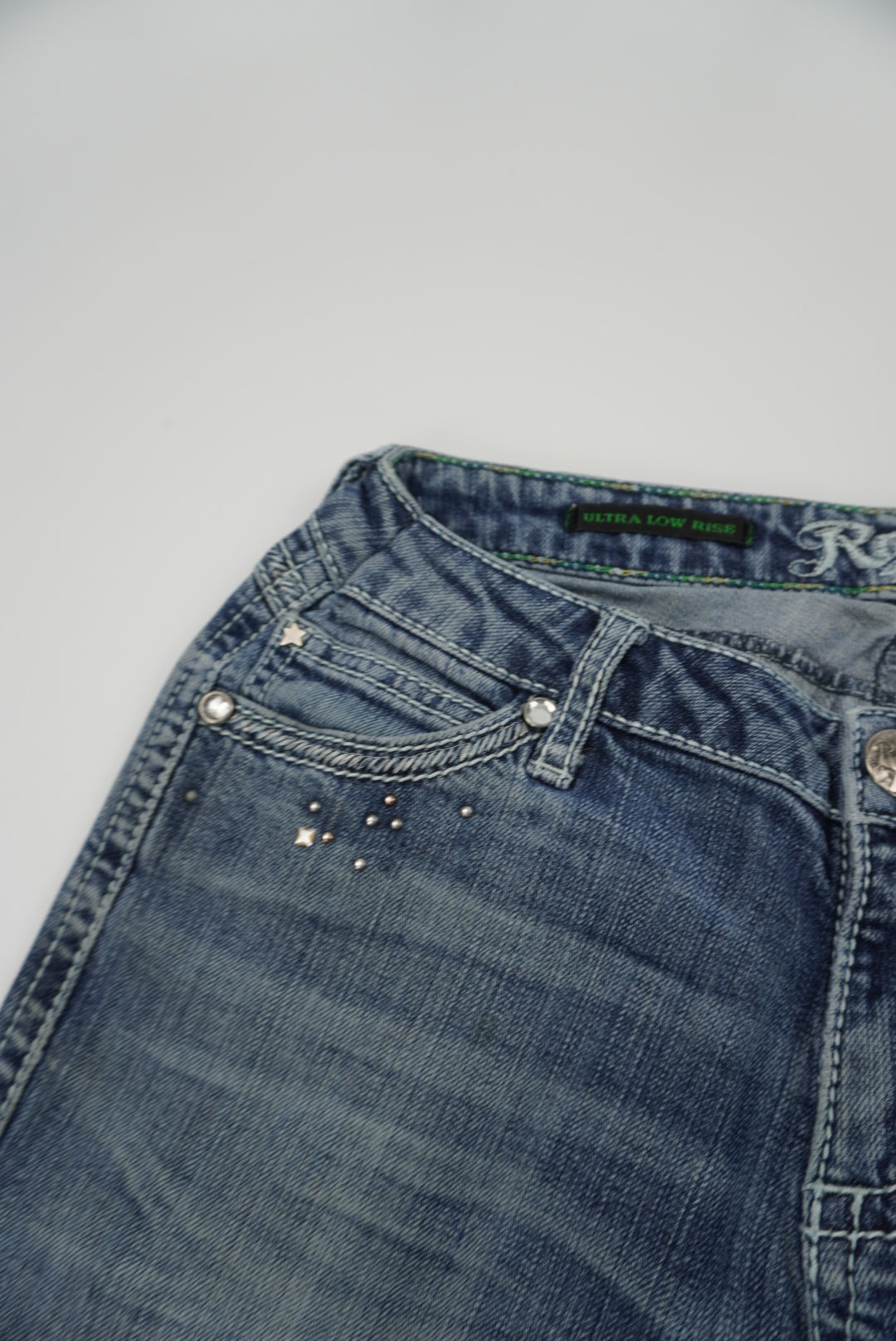 rock 47 wrangler ultra low rise flared pants