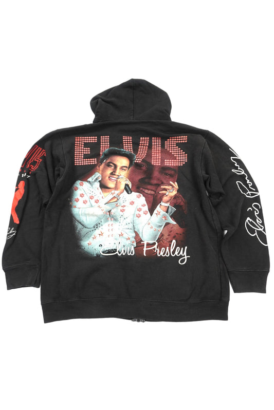 elvis presley graphic zip hoodie