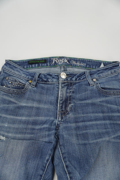 rock 47 wrangler ultra low rise flared pants