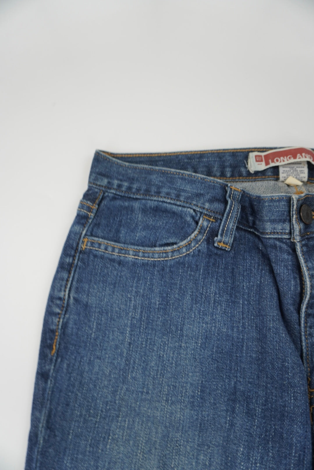 gap patched flared pants